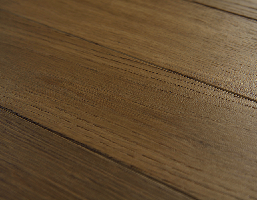 Sepia Fired engineered oak flooring close up