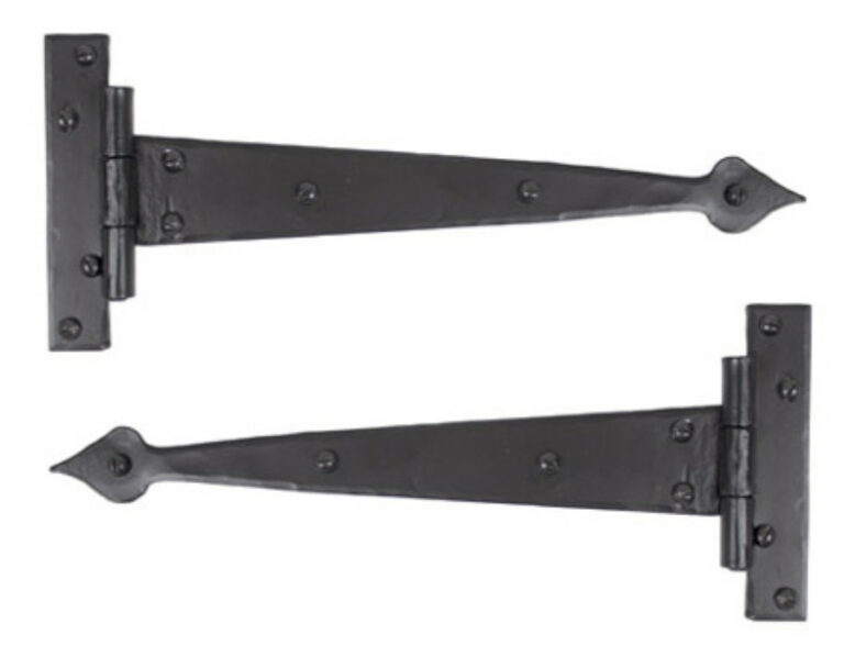 Black 12'' Arrow Head T Hinge (pair)