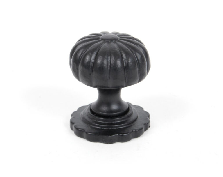 Black Cabinet Knob (with base) - Small