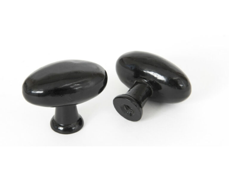 Oval Cabinet Knob - Black