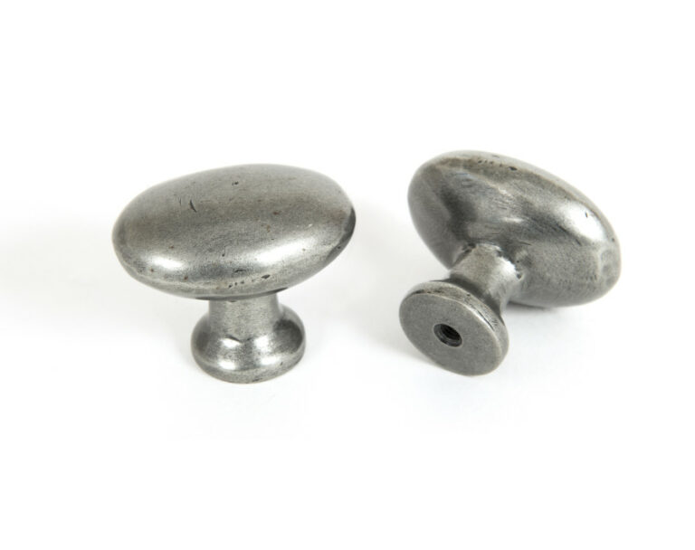 Oval Cabinet Knob - Pewter