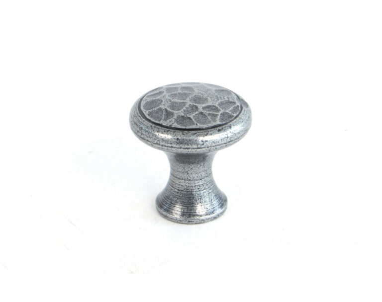 Pewter Beaten Cupboard Knob - Small