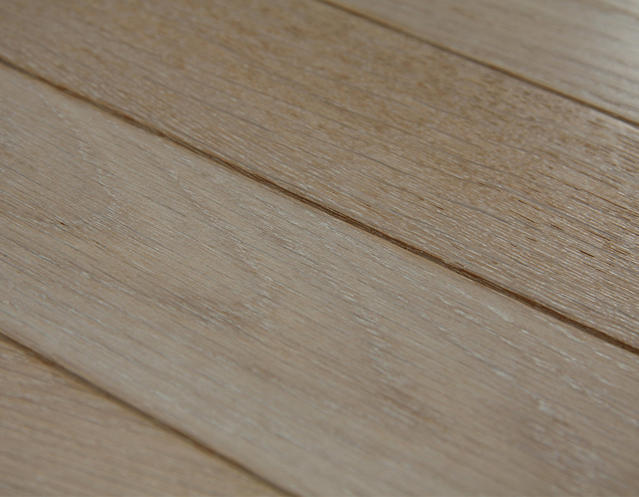 Close up of a light parquet floor. Engineered real oak flooring by Broadleaf Timber.