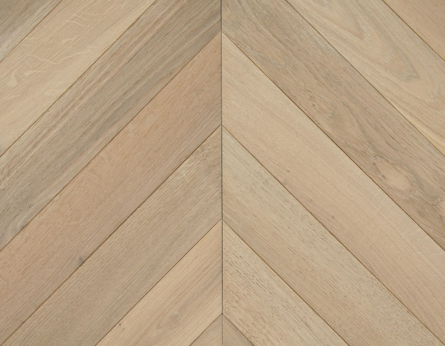 Whitewashed Oak Chevron Parquet Flooring