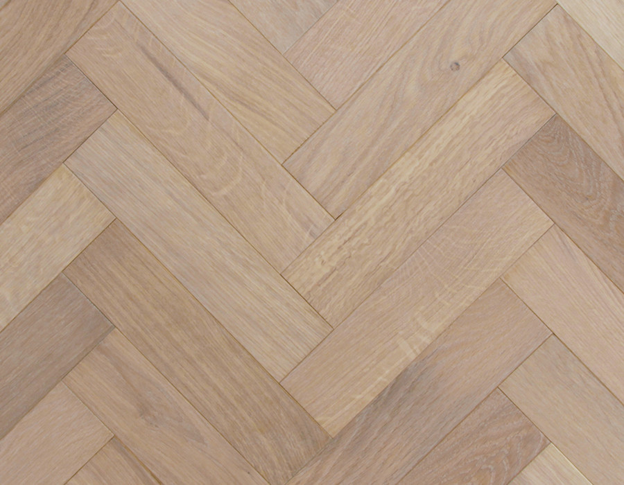 Whitewashed Oak Parquet Flooring