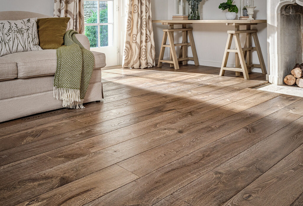 Rustic solid wood plank flooring by Broadleaf Timber.