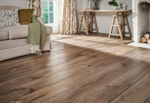 Rustic solid wood plank flooring by Broadleaf Timber.