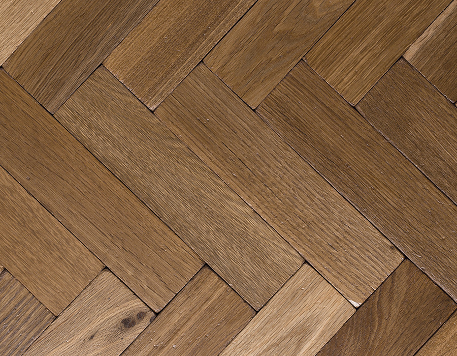 Smoked Vintage Oak Parquet Flooring