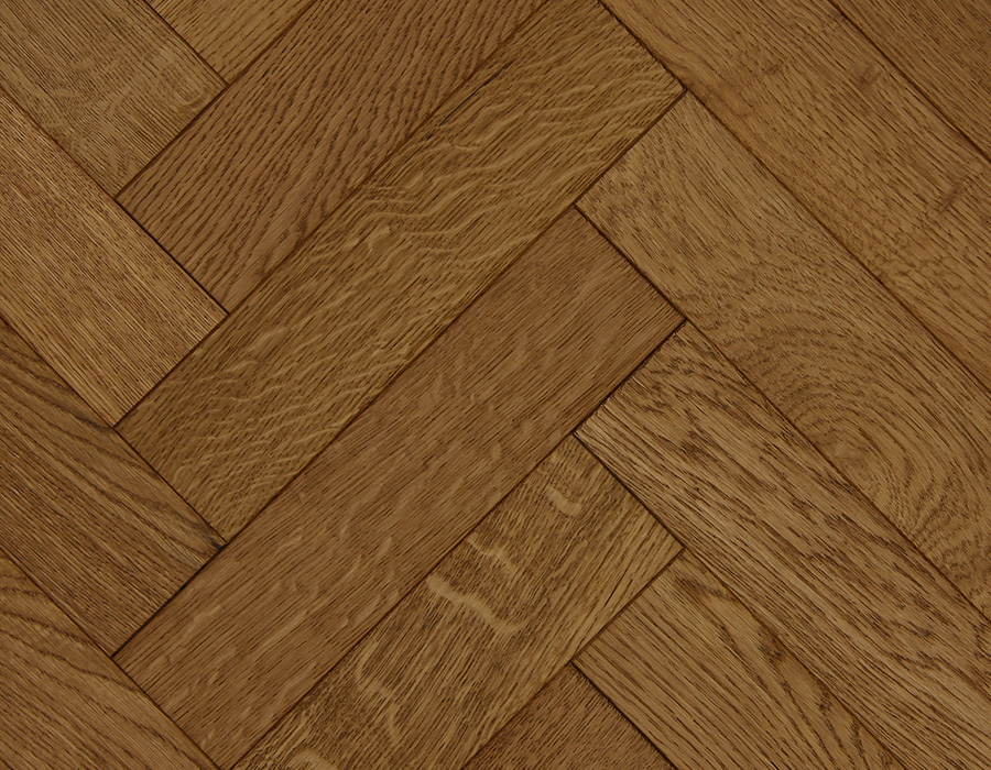 Textured Aged Oak Parquet Flooring