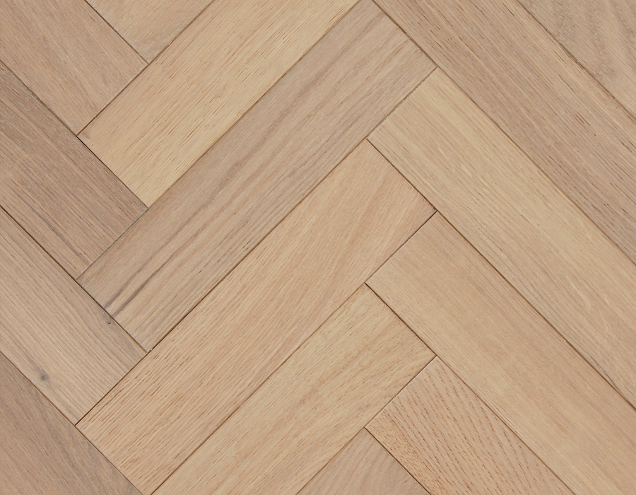 Textured Bleached Oak Parquet Flooring