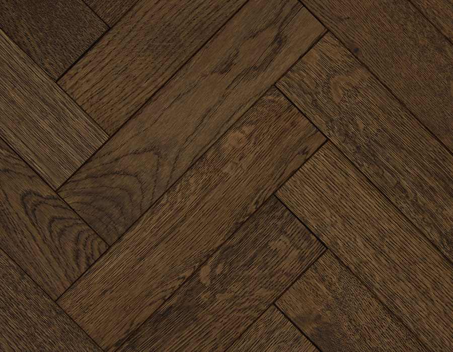 Textured Dark Oak Parquet Flooring