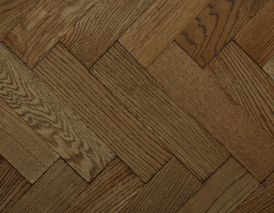 Dark Textured Vintage Oak Parquet Flooring