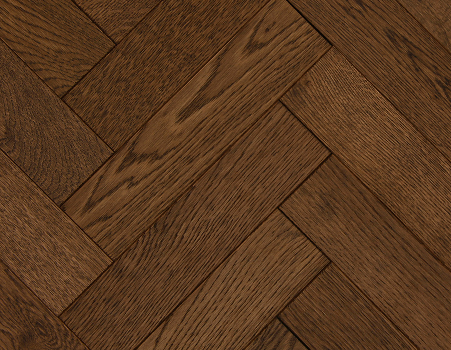 Textured Polished Oak Parquet Flooring
