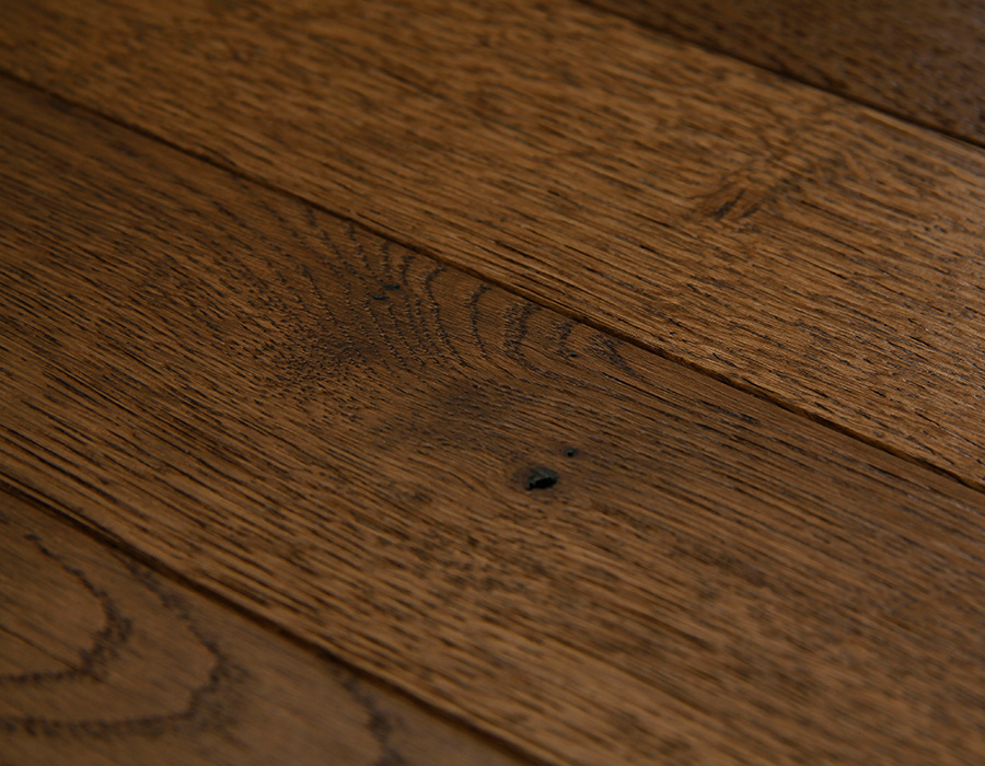 Rich engineered oak parquet floor with added texture