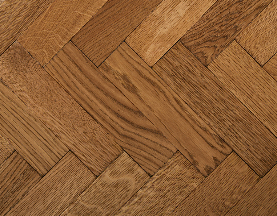 Rich Textured Vintage Oak Parquet Flooring