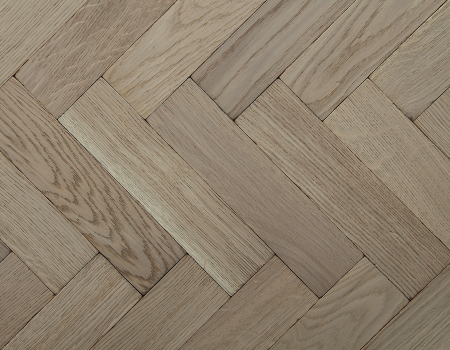 Silvered Textured Vintage Oak Parquet Flooring