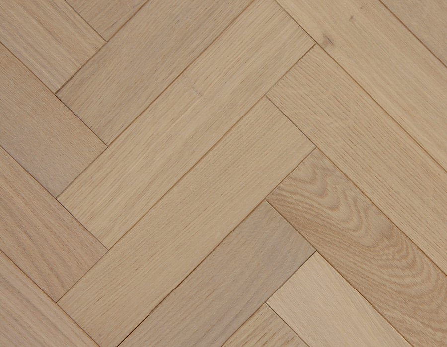 Textured Whitewashed Oak Parquet Flooring