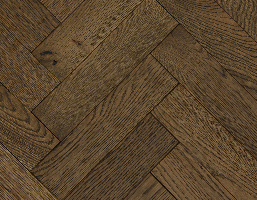 Textured Worn Oak Parquet Flooring