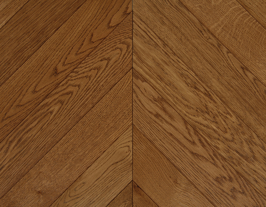 Textured Rich Oak Chevron Flooring