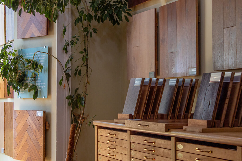 Broadleaf Showroom Llandeilo Sample Boards and drawers