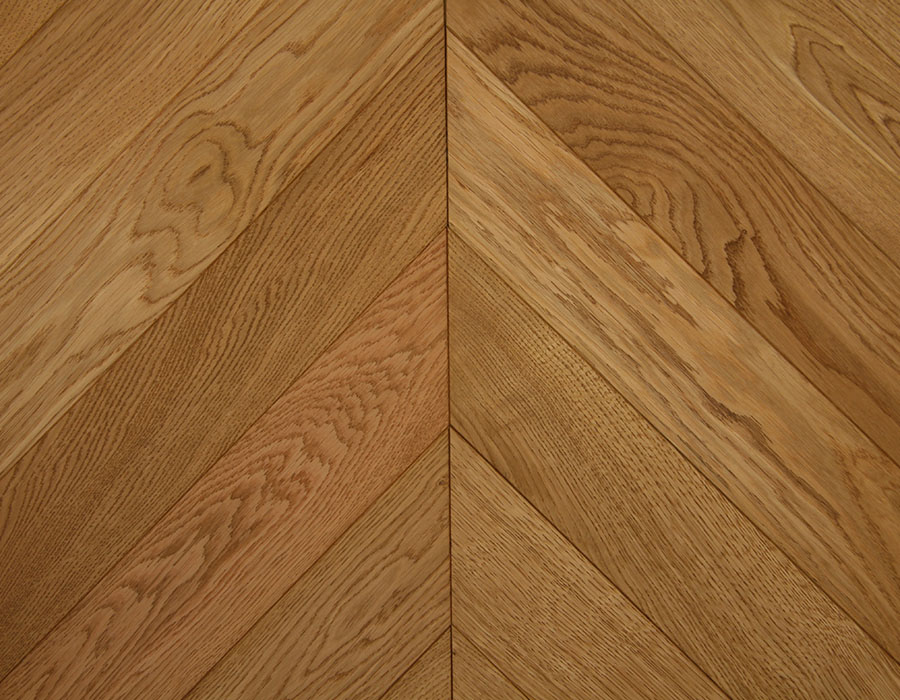 Warm Oak Chevron Parquet Flooring