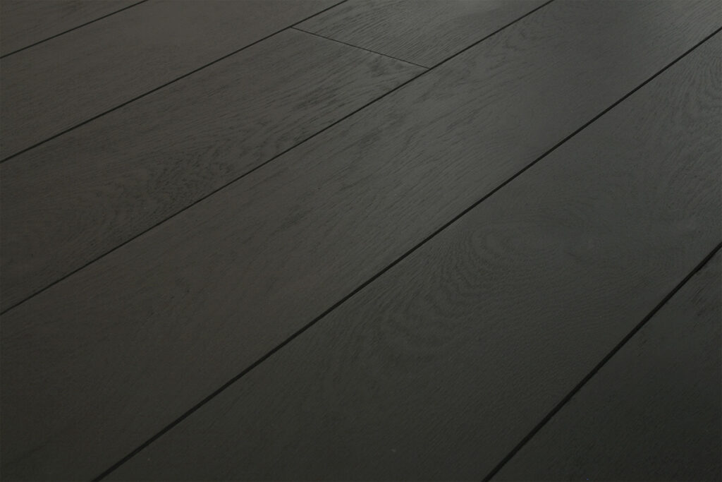 Black oak plank flooring by Broadleaf